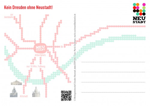 Postkarten Rückseite mit Infos für Touristen