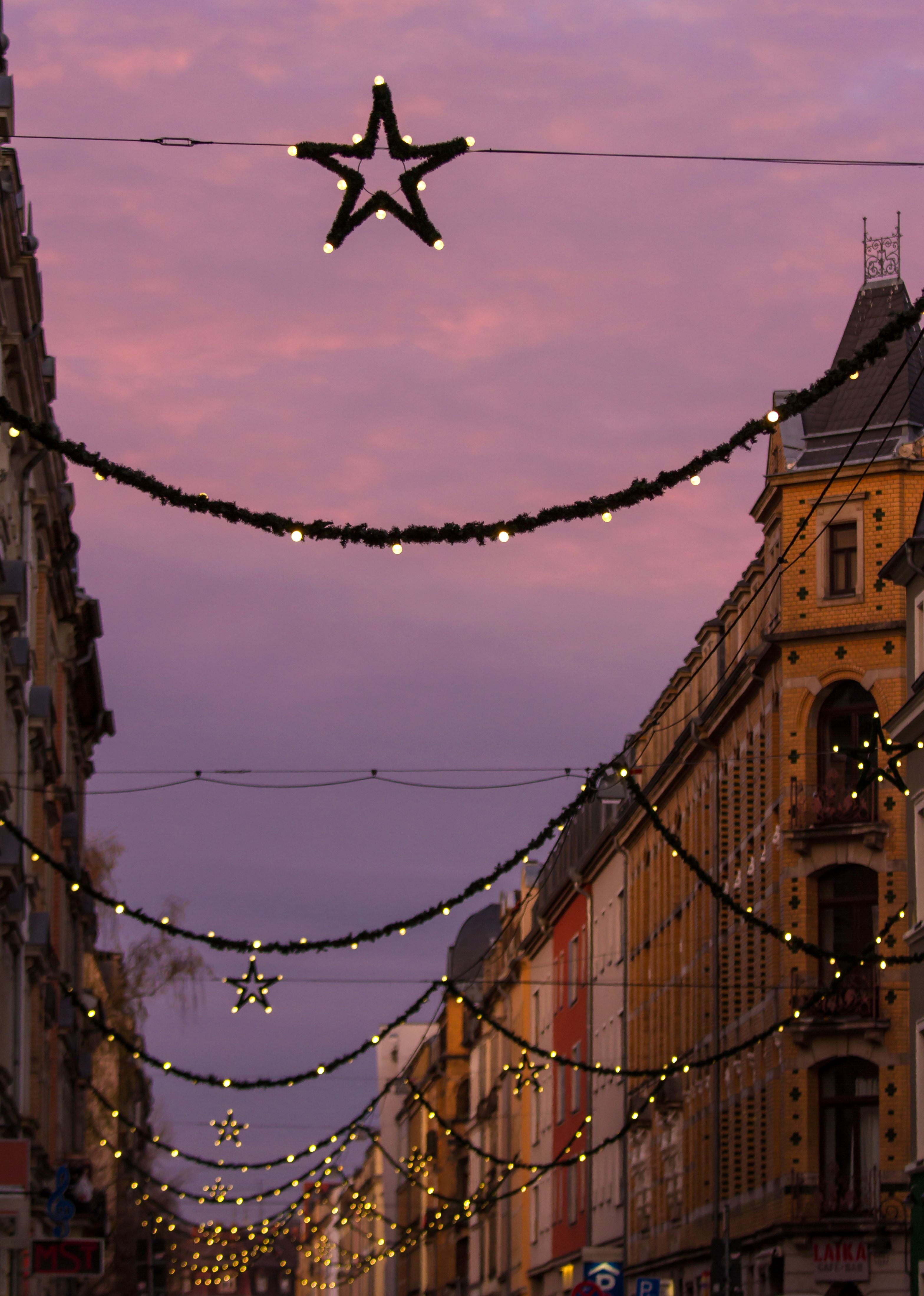 Weihnachtsbeleuchtung auf der Kamenzer Straße