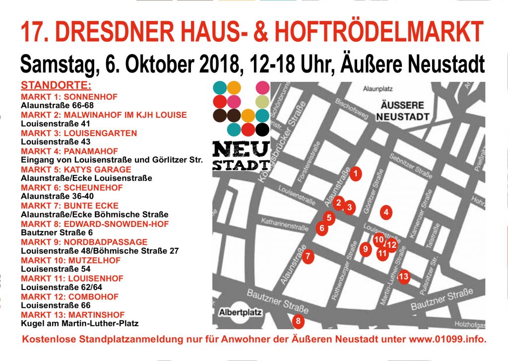 Haus- und Hof-Trödelmärkte am 6. Oktober